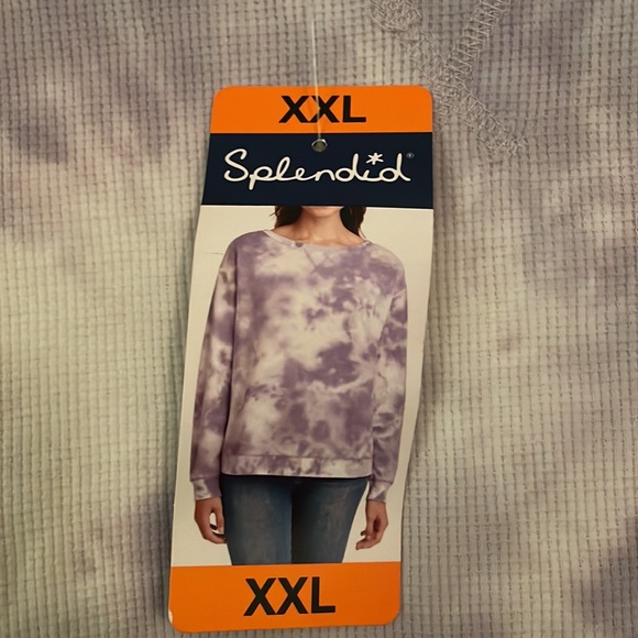 Splendid tie dye waffle knit sweatshirt - Picture 4 of 6